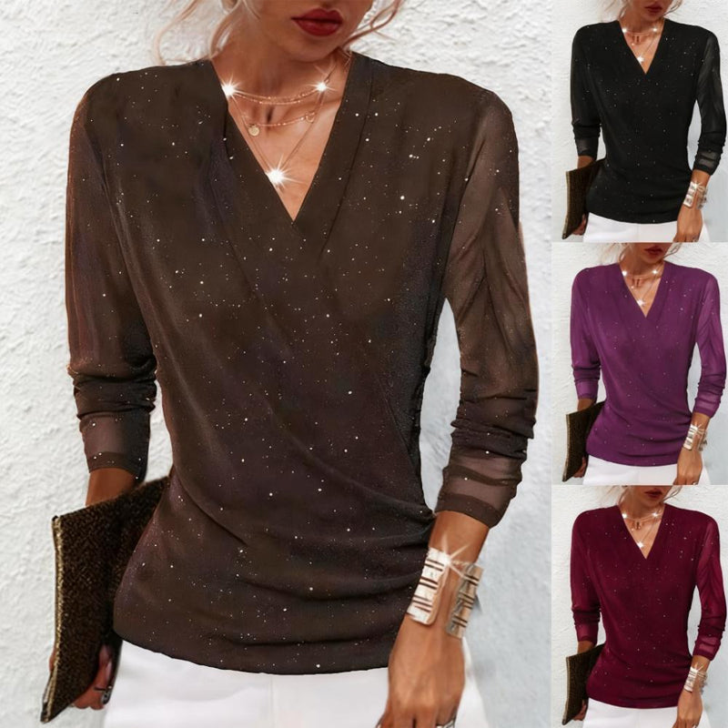 Jolie | Sparkling Velvet Mesh Top