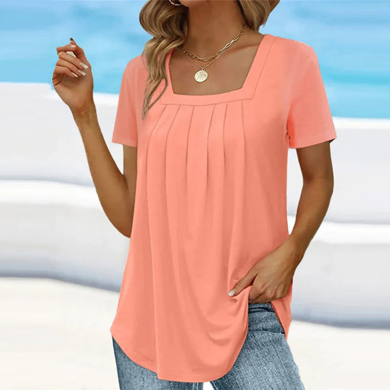 Pleated Blouse - Flattering Fit & Versatile Plus Size Tops for Women