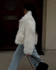 Ivory Faux Fur Jacket - Luxurious Comfort & Versatile Style