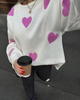 Variant image for All Hearts Oversized Sweater - Cozy Women's Sweater with Heart Design-2