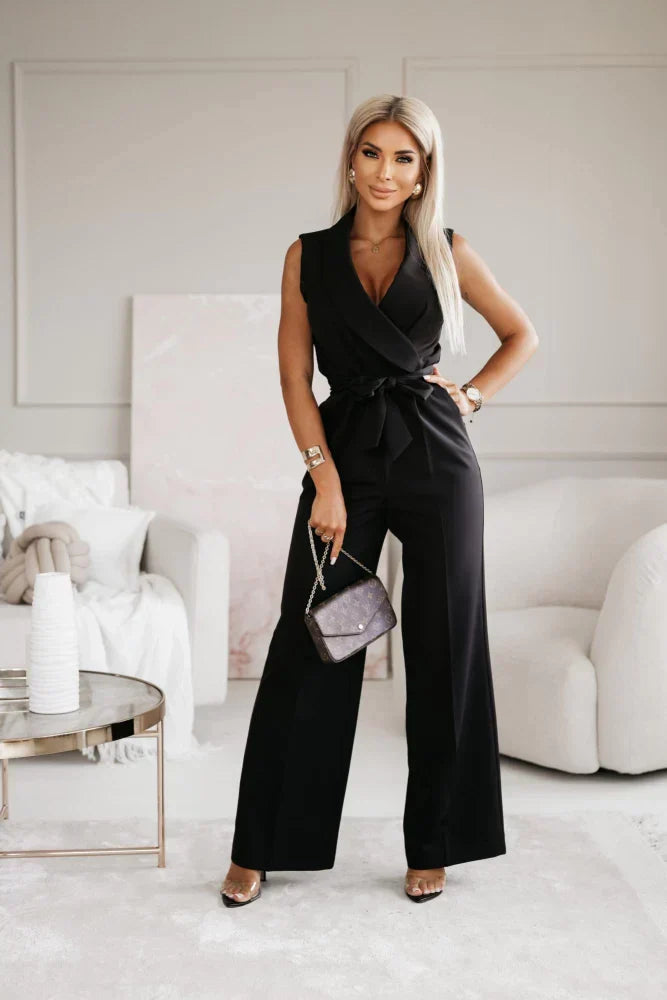Elegant Jumpsuit Women - Flattering Wrap Design & Luxurious Comfort