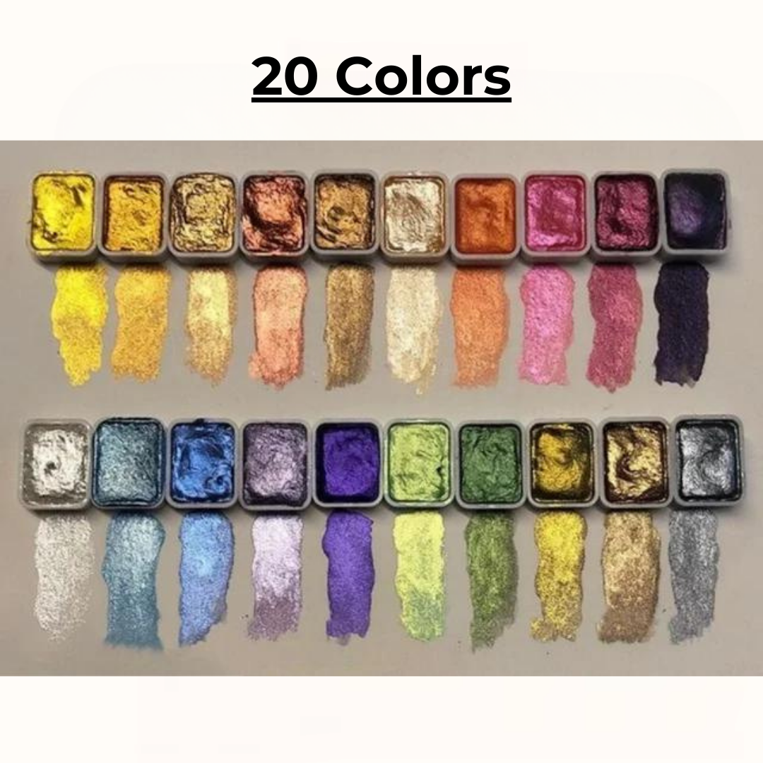 Radiant Watercolors™ — Ignite Your Art with Mesmerizing Sparkle and Vivid Glow