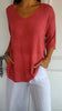 Fleura™ Women's Top - Stylish V-Neck Knitted Going Out Top
