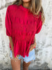 Silvia | Fold blouse with button closure