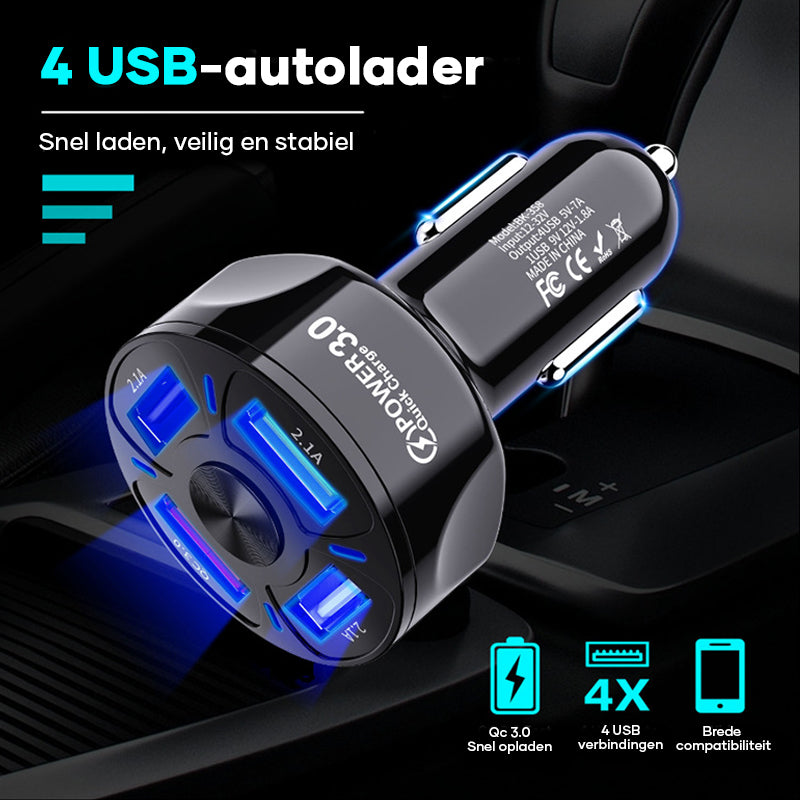 4-IN-1 Fast Charger Port For Cars
