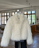 Ivory Faux Fur Jacket - Luxurious Comfort & Versatile Style