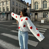 All Hearts Oversized Sweater - Cozy Women's Sweater with Heart Design