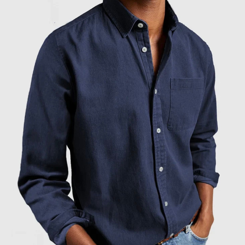 Variant image for Mens Denim Shirt - Soft, Lightweight & Versatile Button Down Top-29