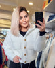 Plush Hoodie Jacket - Ultra-Soft Comfort with Elegant Gold Detailing