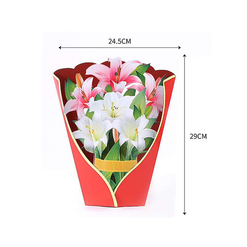 Pop Up Flower Bouquet with Greeting Card
