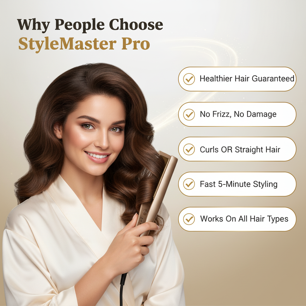 Style-Master Pro™ - Salon-Quality Curls & Straight Hair in Minutes (+ FREE bonus)
