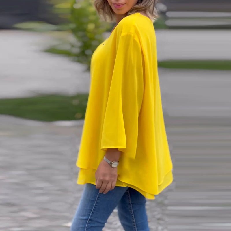 Lorelai | Chiffon Zipper Blouse