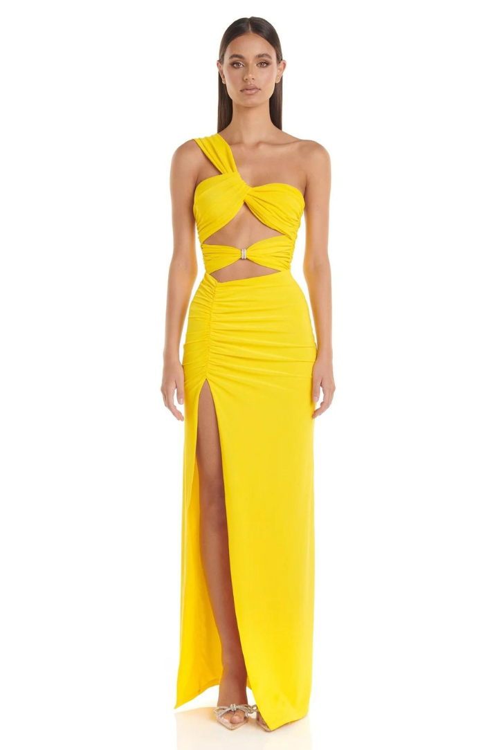 Iconic | Elegant Marigold Maxi Dress