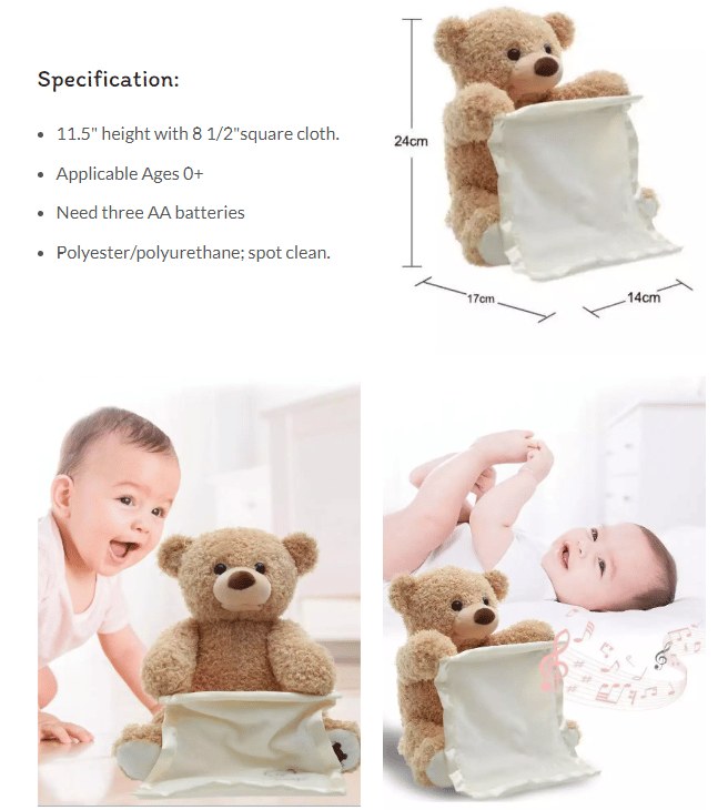 PeekaBear™ - The Cuddly Friend That Plays Peek-A-Boo With You