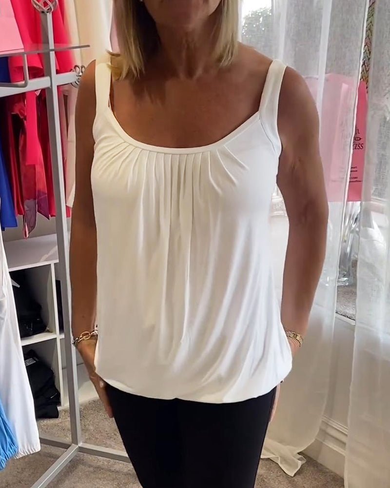 Vangie | Graceful Pleated Top