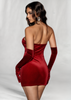 Arabella Velvet Mini Dress - Elegant Black Bodycon Cocktail Style