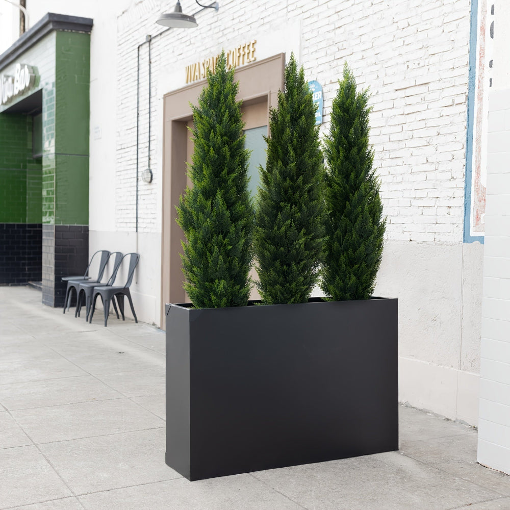 Artificial Christmas Trees Front Porch Decor Outdoor Planter Set