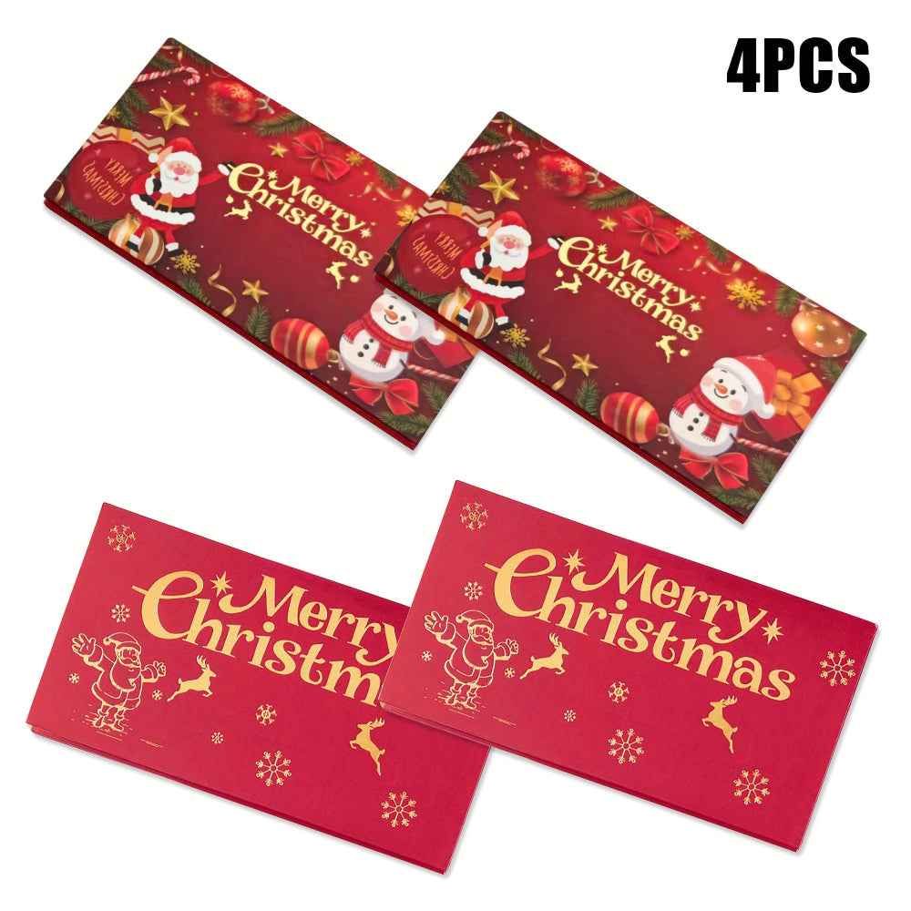 Cash Envelope Christmas Red Gift Pack Set Money Card Holder
