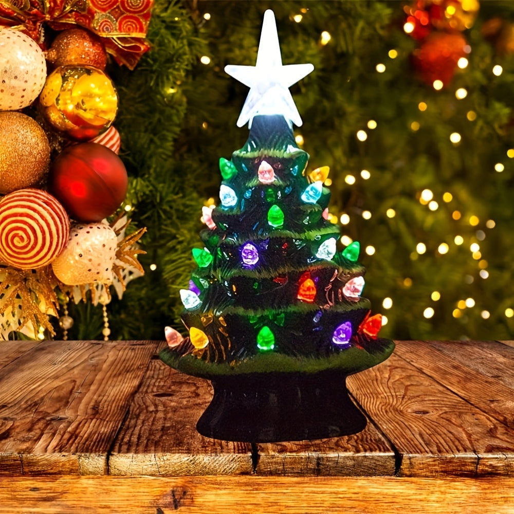 Ceramic Christmas Tree Lighted Holiday Tabletop Decor