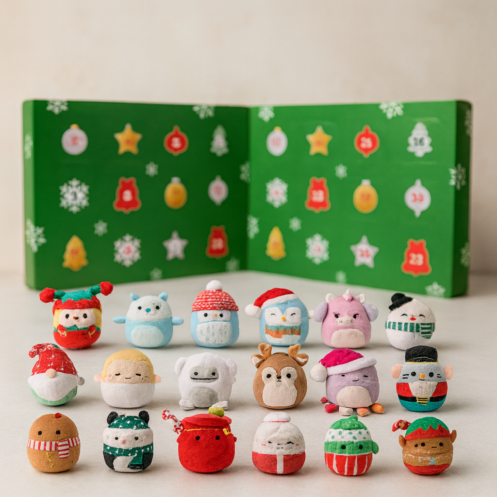 SquishJoy Holiday Surprise Set | Festive Advent Calendar Filled with Cuddly Squishmallows!