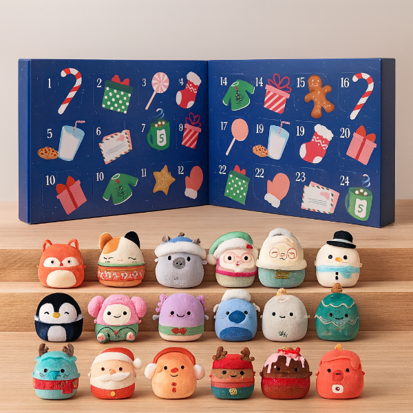 SquishJoy Holiday Surprise Set | Festive Advent Calendar Filled with Cuddly Squishmallows!