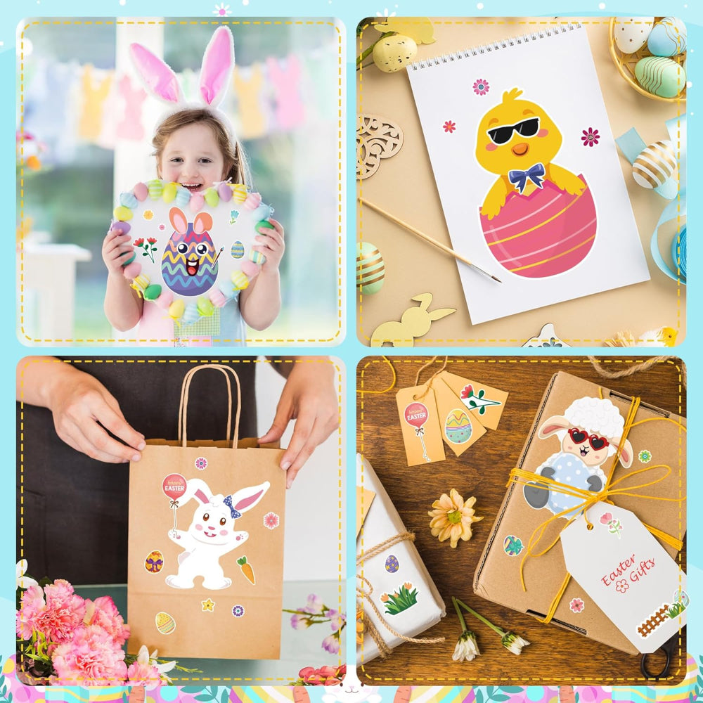 Christmas Bag Kids Stickers DIY Holiday Craft Activity Sheets Set