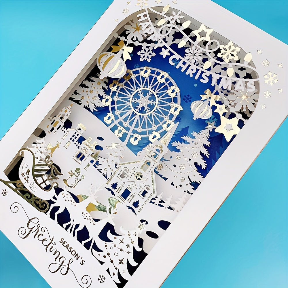Christmas Cards 3D Pop Up Laser Cut Holiday Greeting