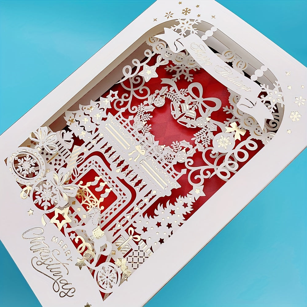 Christmas Cards 3D Pop Up Laser Cut Holiday Greeting