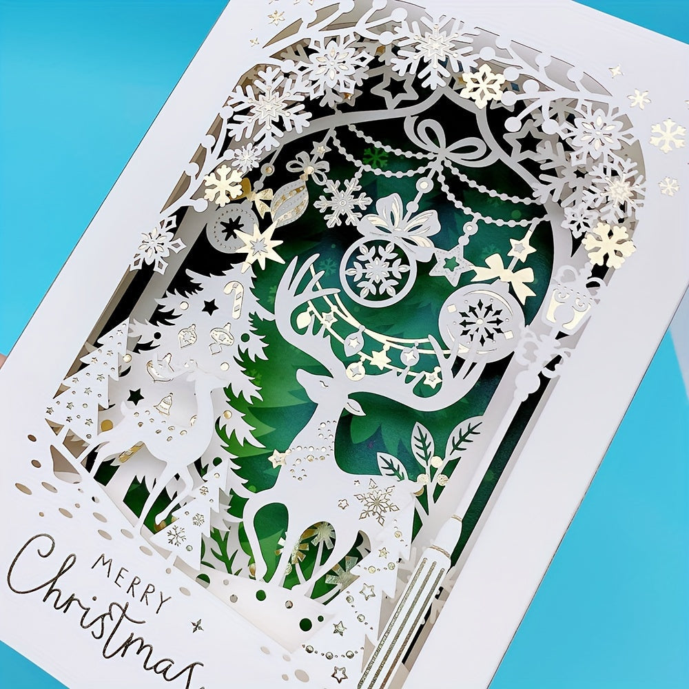 Christmas Cards 3D Pop Up Laser Cut Holiday Greeting