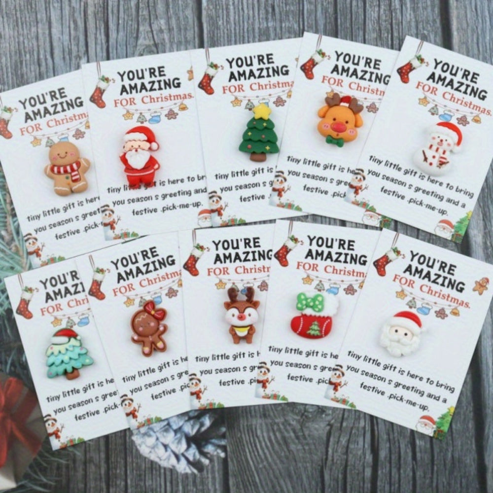 Christmas Cards Mini Gift Set Festive Holiday Charm Pack