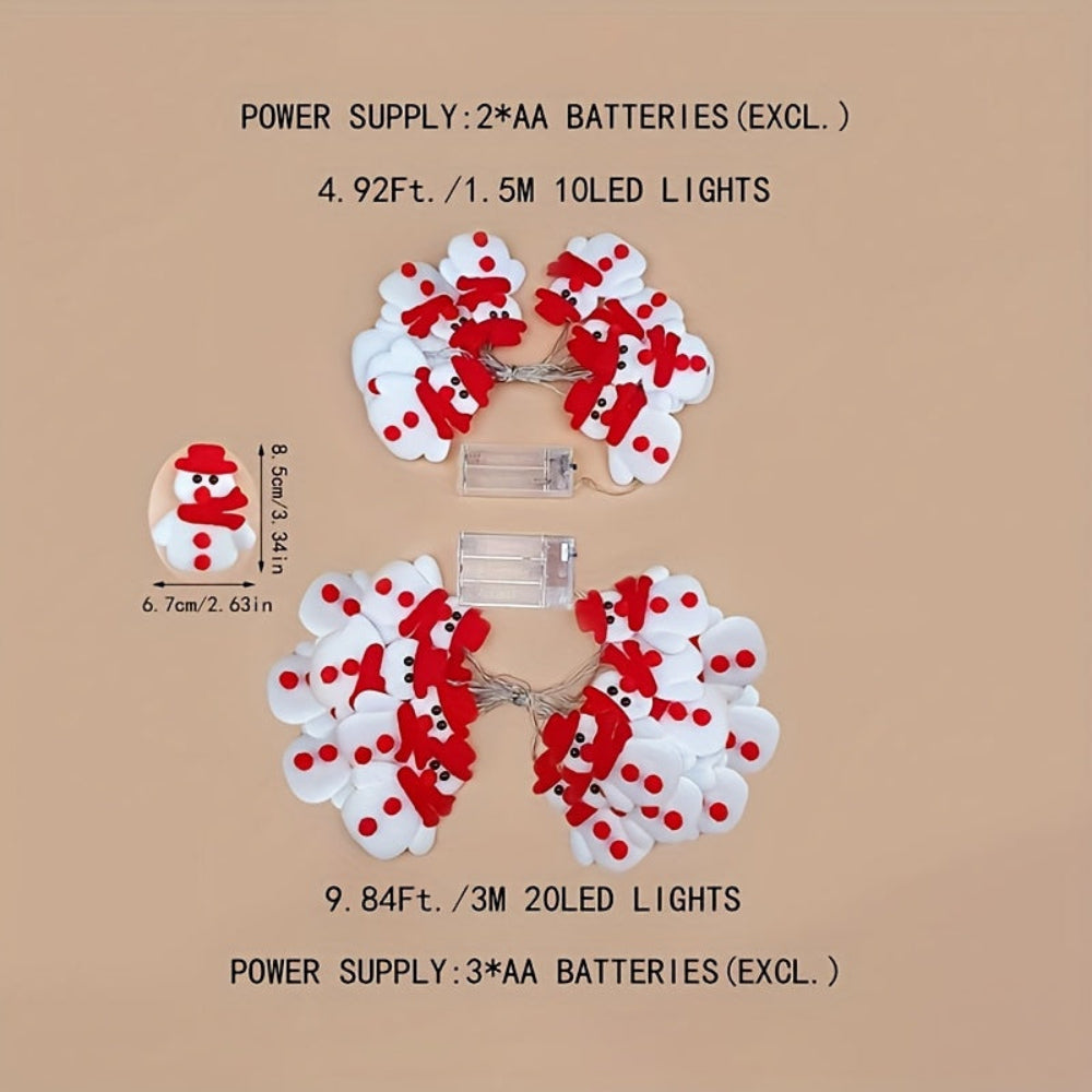Christmas Decorations Indoor Holiday Snowman LED String Lights