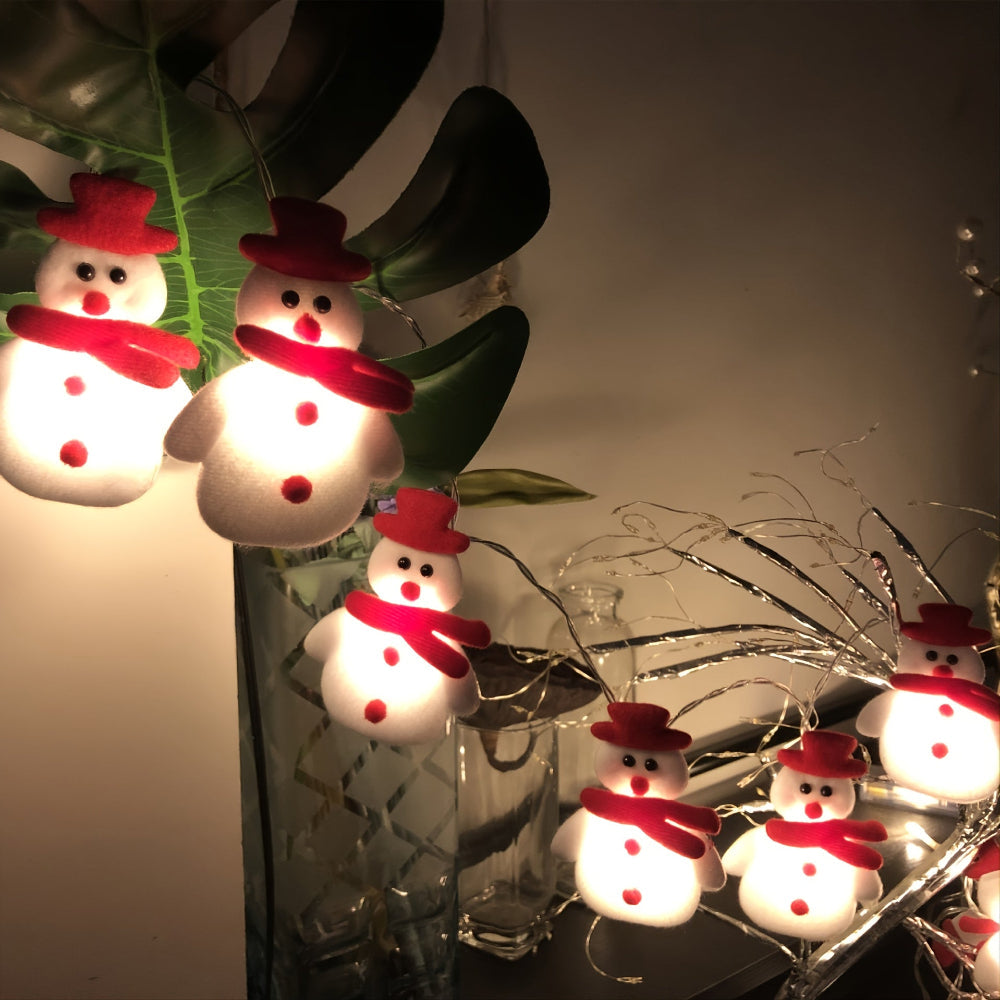 Christmas Decorations Indoor Holiday Snowman LED String Lights