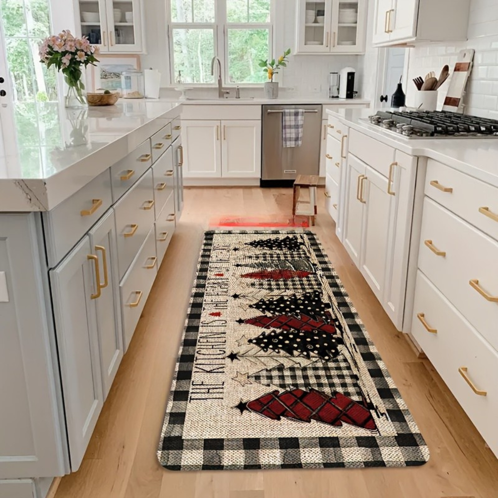 Christmas Decorations Indoor Rug Rustic Anti-Fatigue Kitchen Mat