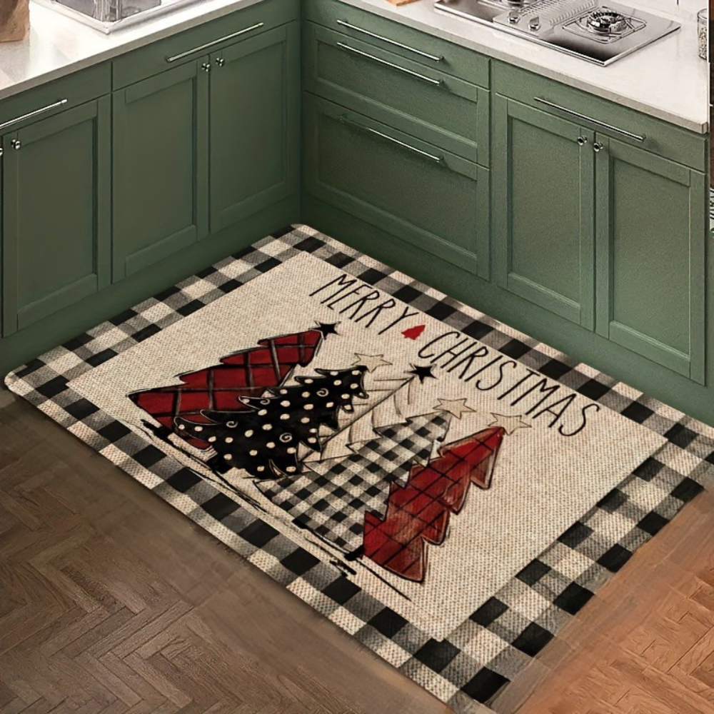 Christmas Decorations Indoor Rug Rustic Anti-Fatigue Kitchen Mat