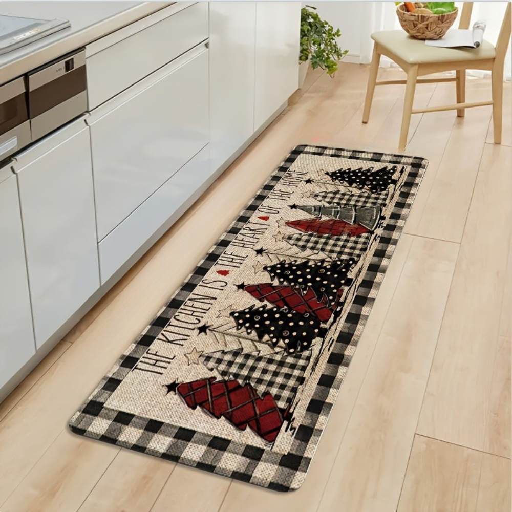 Christmas Decorations Indoor Rug Rustic Anti-Fatigue Kitchen Mat