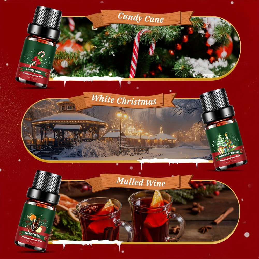 Christmas Essential Oil Gift Set Holiday Aromatherapy Box