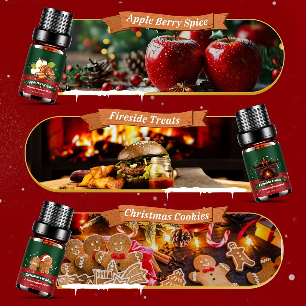 Christmas Essential Oil Gift Set Holiday Aromatherapy Box