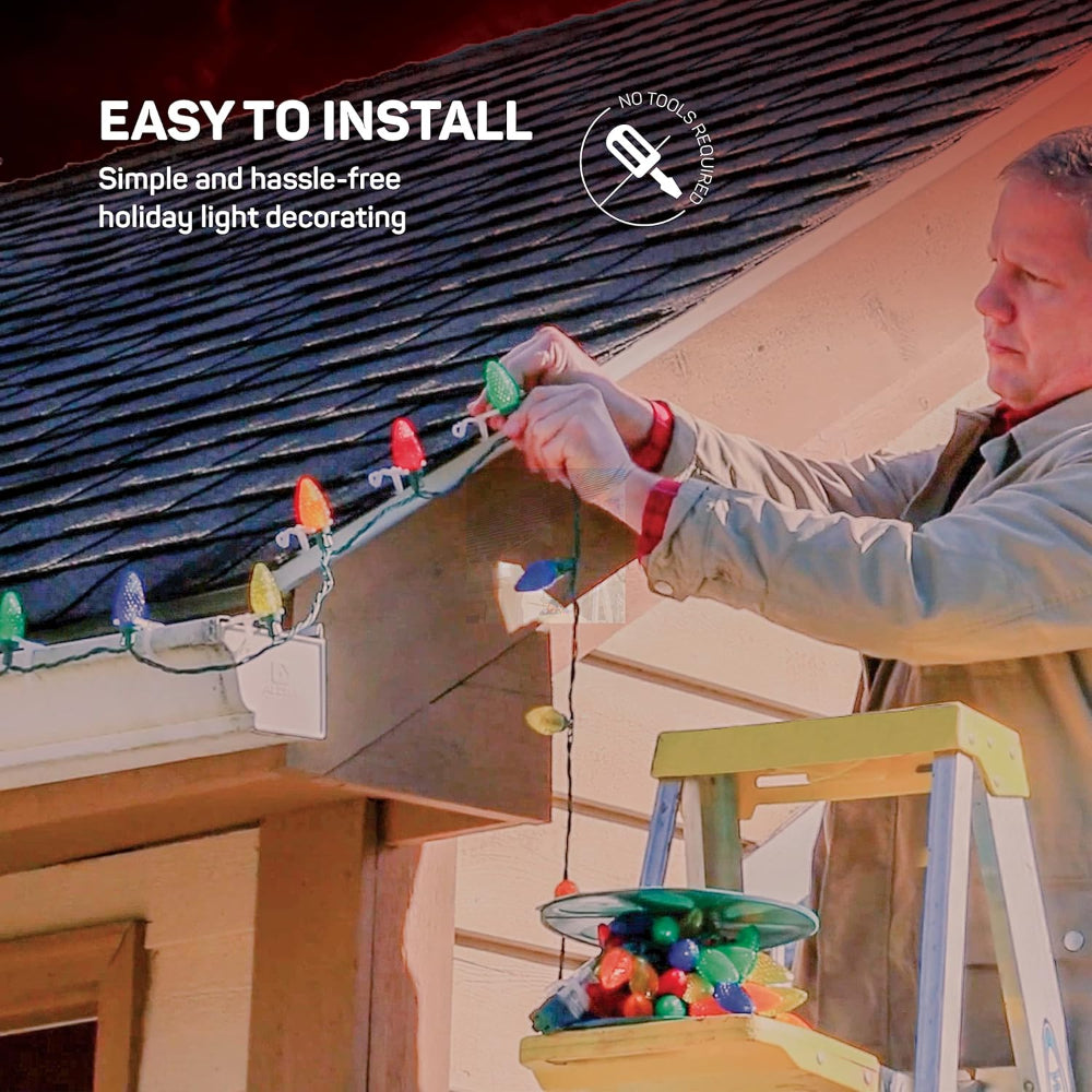 Christmas Light Clips Outdoor Light Clips Gutter Hanging Hooks Pack