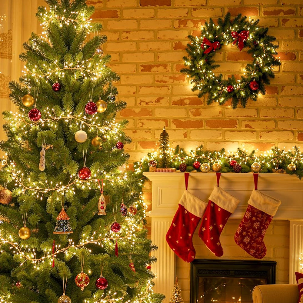 Christmas Light LED Waterproof Silver Wire Fairy Firecracker Lights