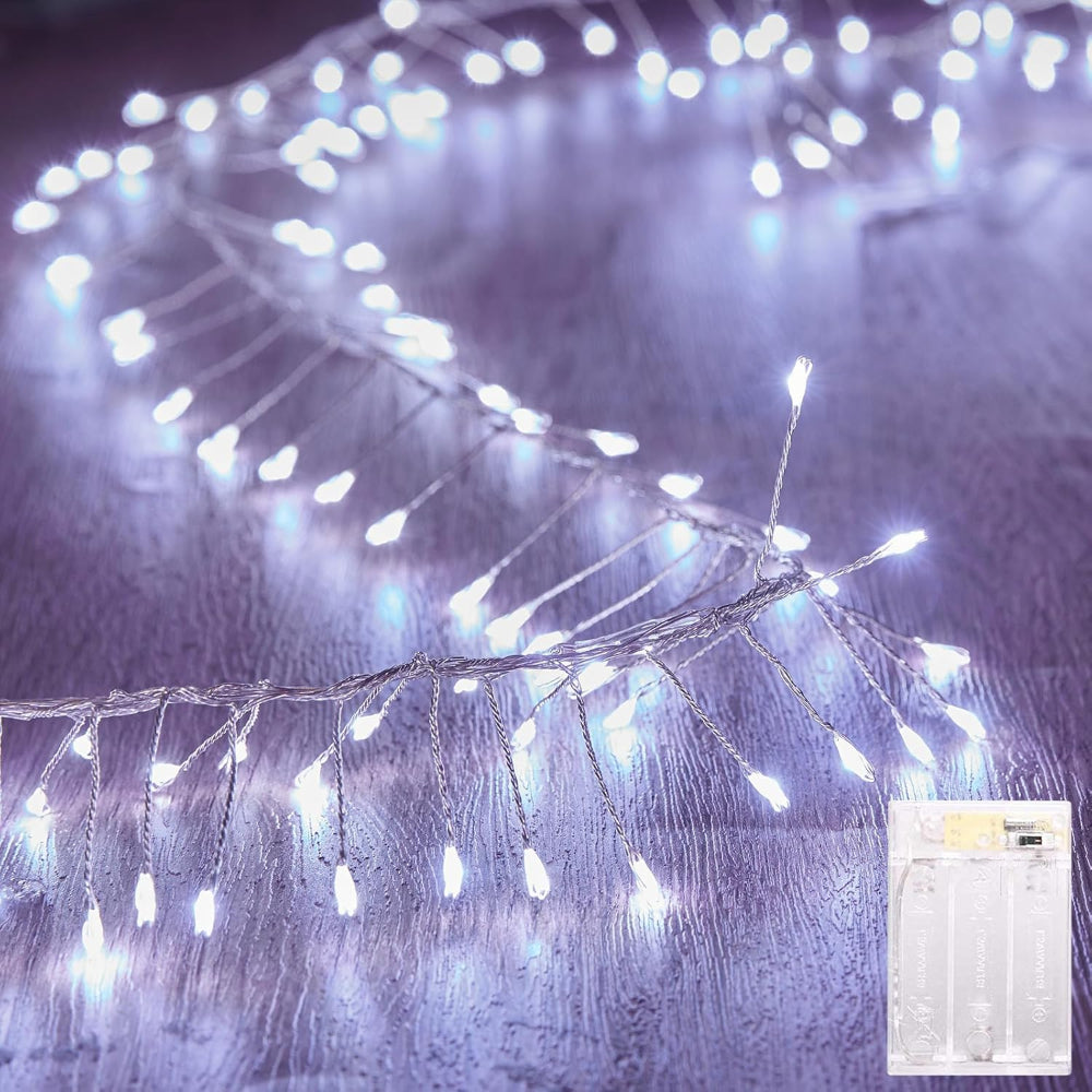 Christmas Light LED Waterproof Silver Wire Fairy Firecracker Lights