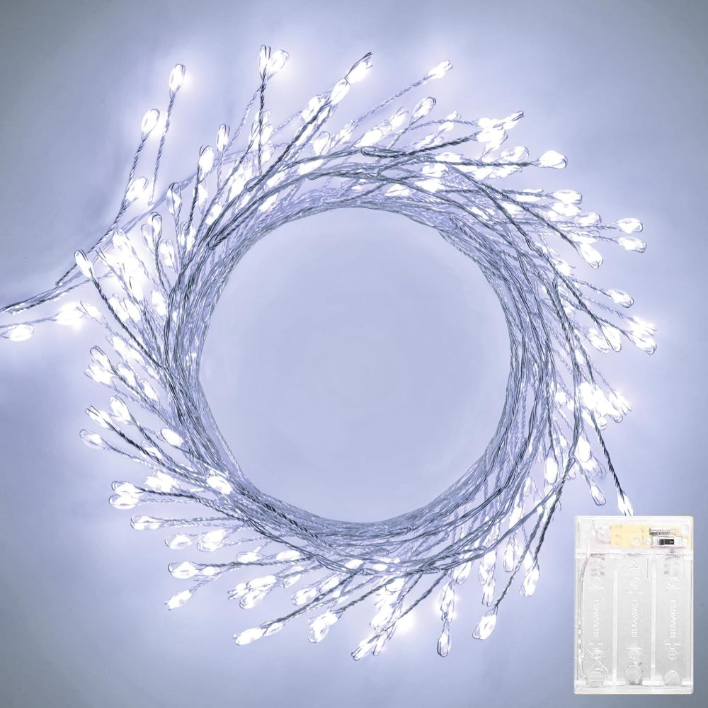 Christmas Light LED Waterproof Silver Wire Fairy Firecracker Lights