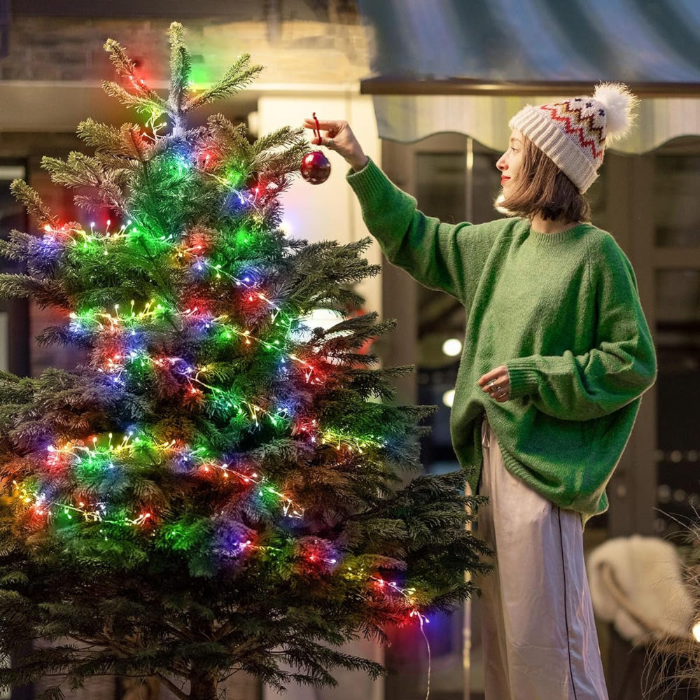 Christmas Light LED Waterproof Silver Wire Fairy Firecracker Lights