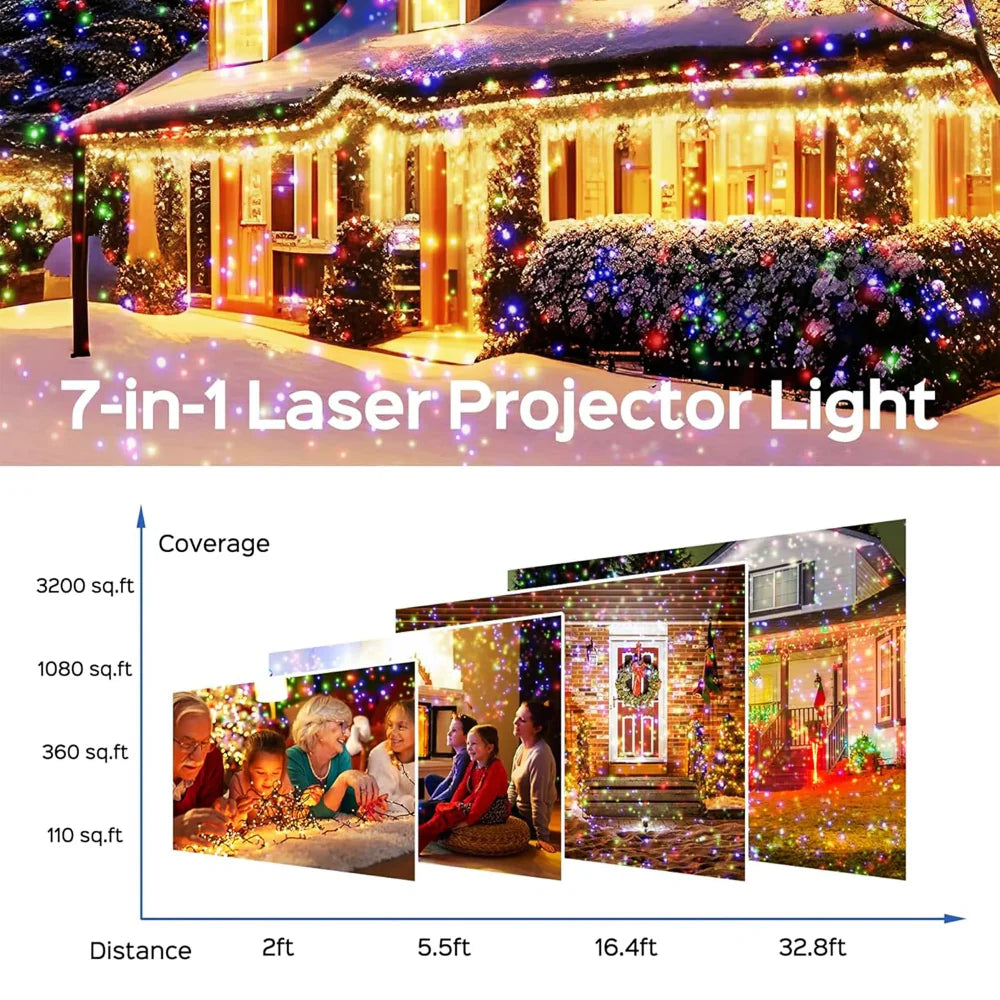 Christmas Light Projector Outdoor Waterproof Laser Display