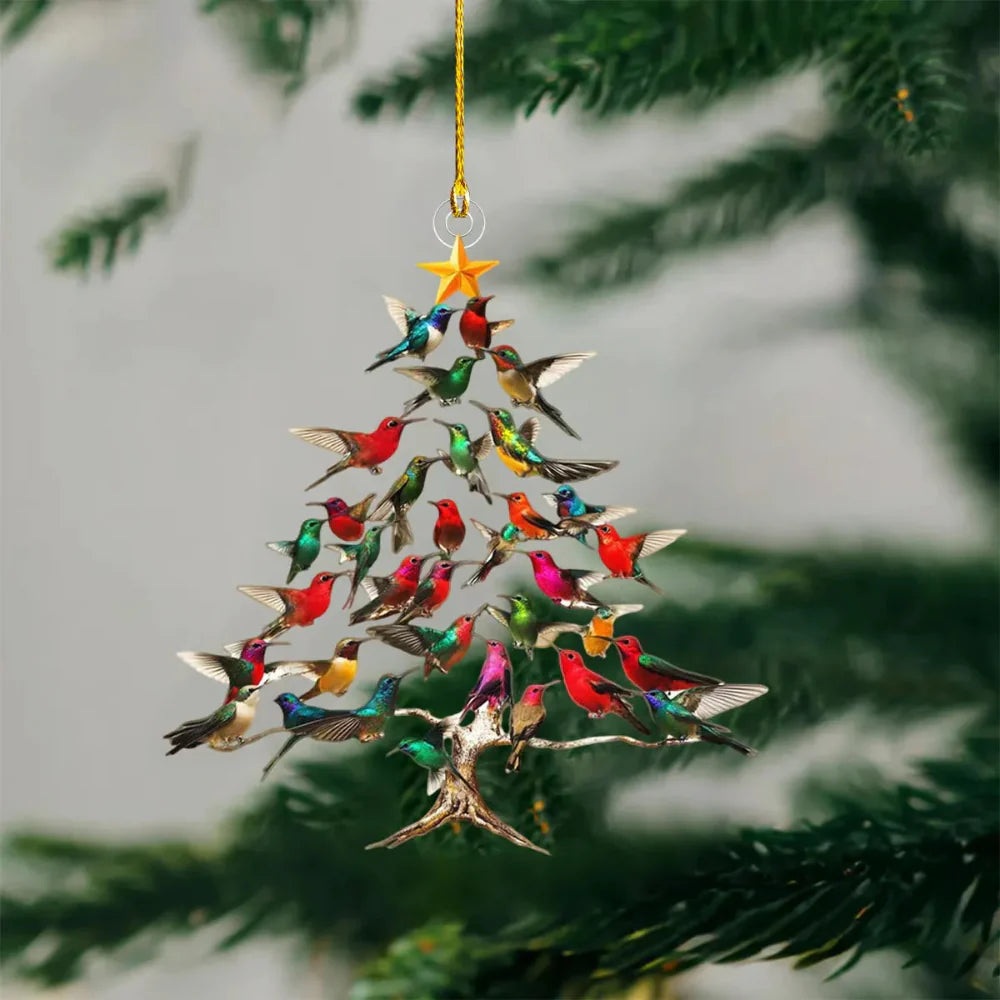 Christmas Ornament Bird Tree Hanging Decoration Holiday Display