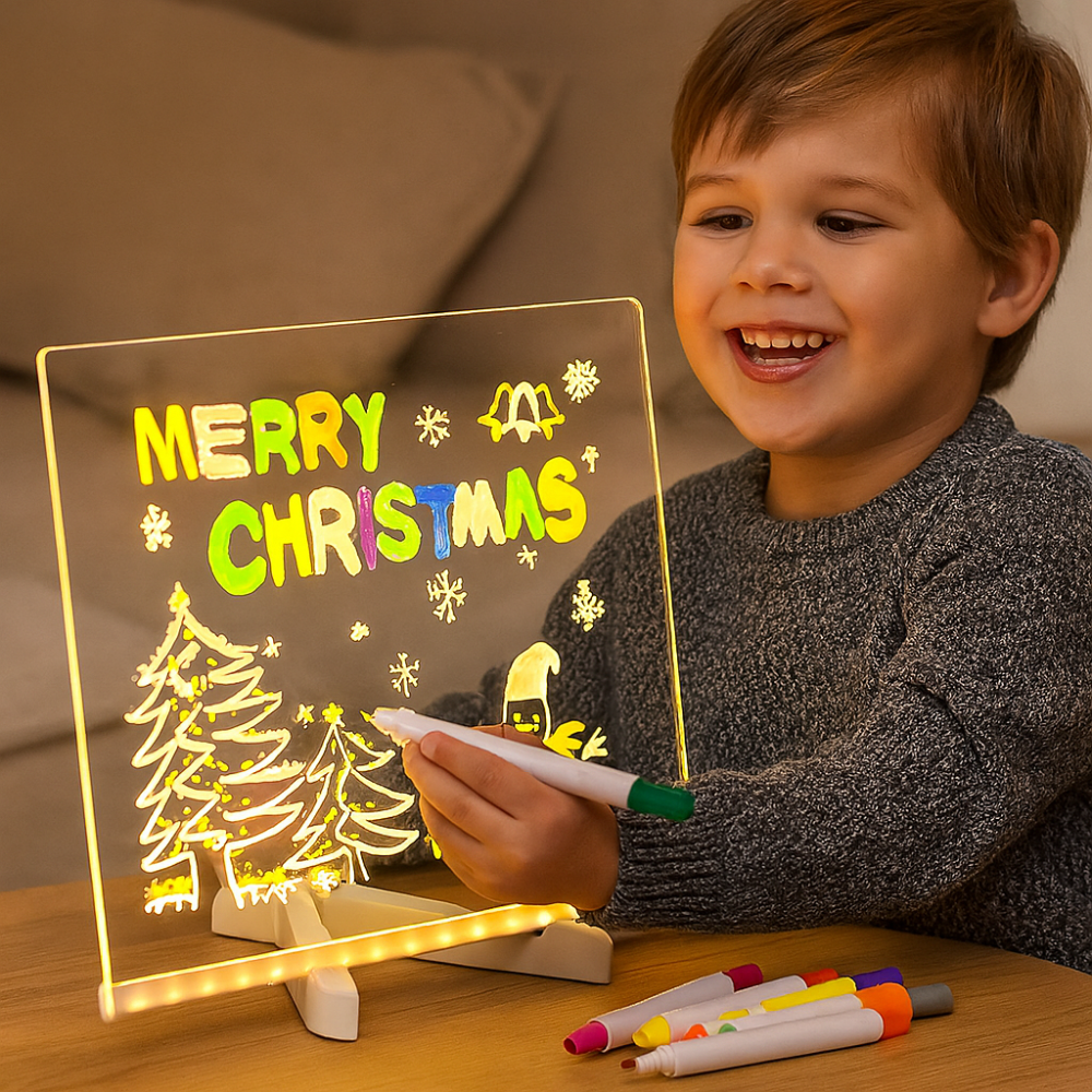 Christmas Ornament Kids LED Drawing Board Creative Art Toy