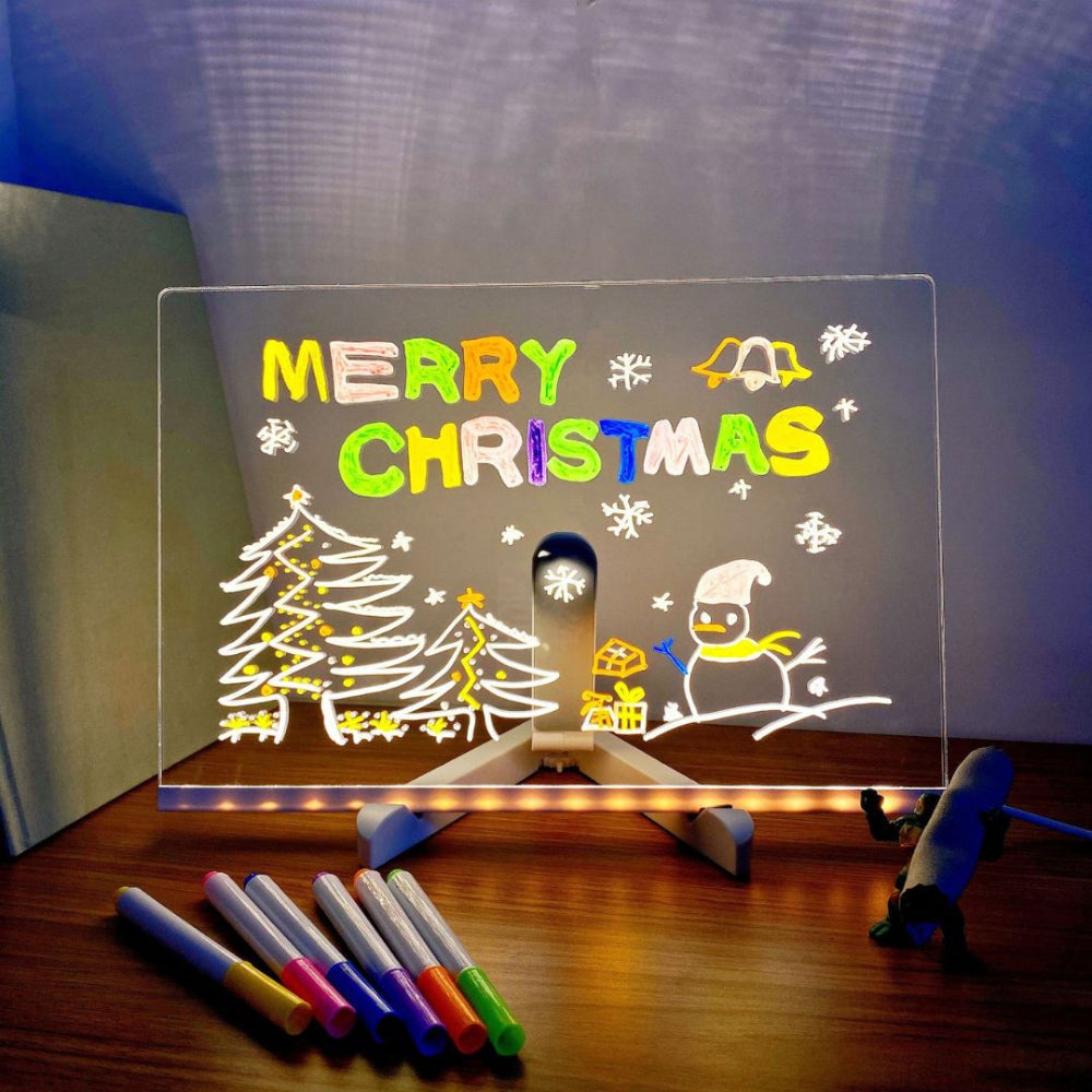 Christmas Ornament Kids LED Drawing Board Creative Art Toy