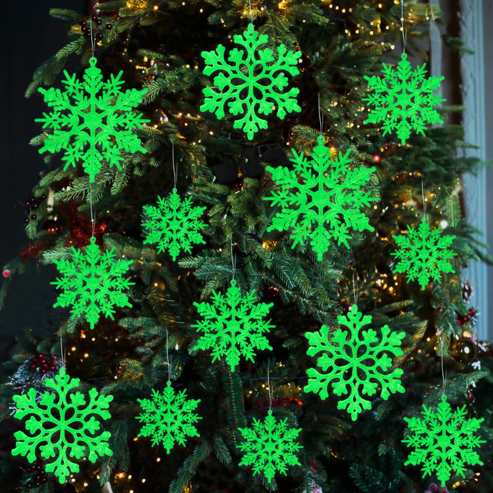Christmas Ornaments Christmas Tree Snowflake Set Winter Decor