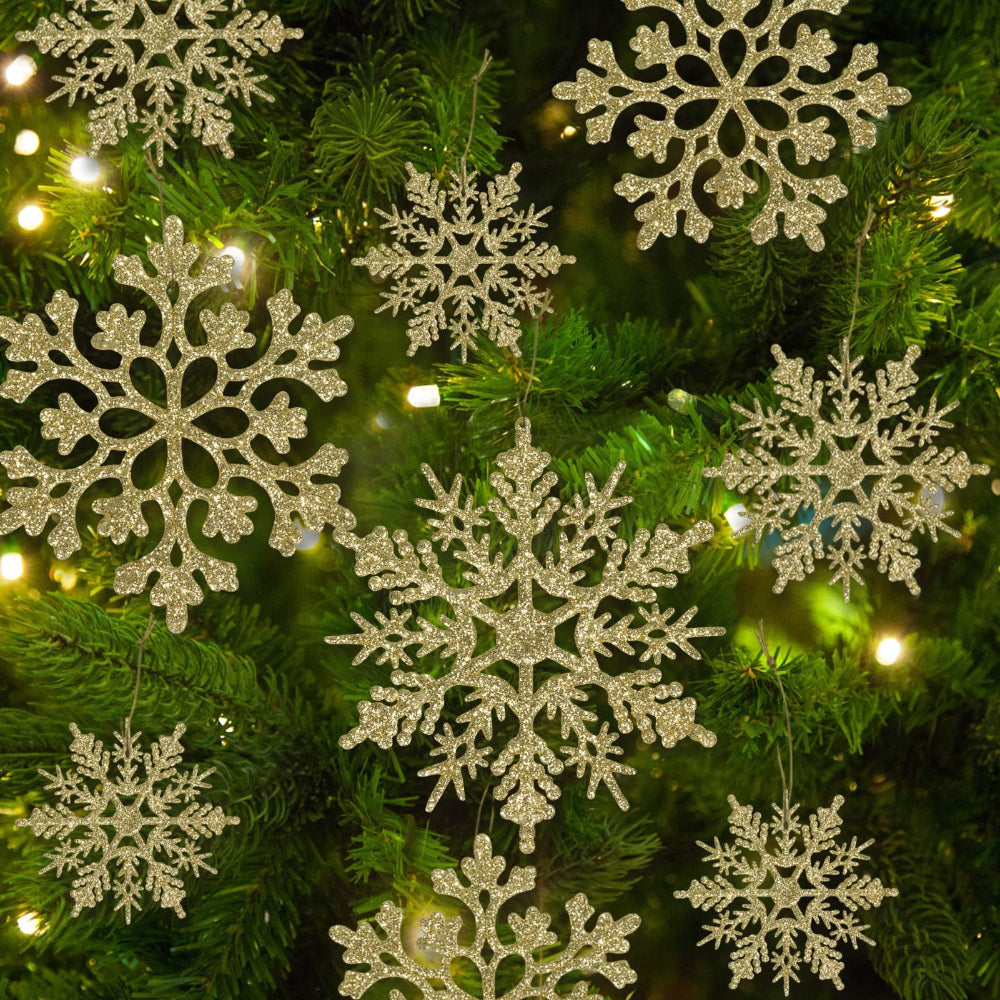 Christmas Ornaments Christmas Tree Snowflake Set Winter Decor