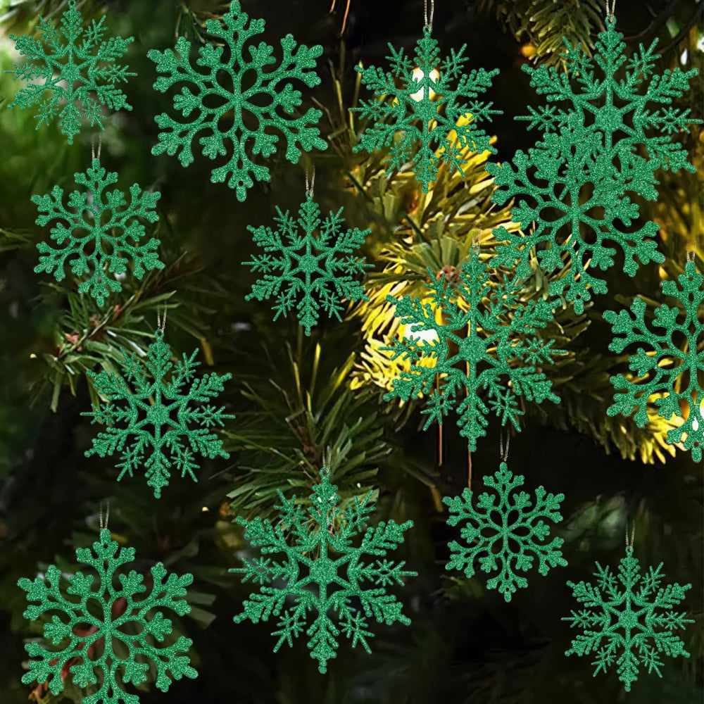 Christmas Ornaments Christmas Tree Snowflake Set Winter Decor