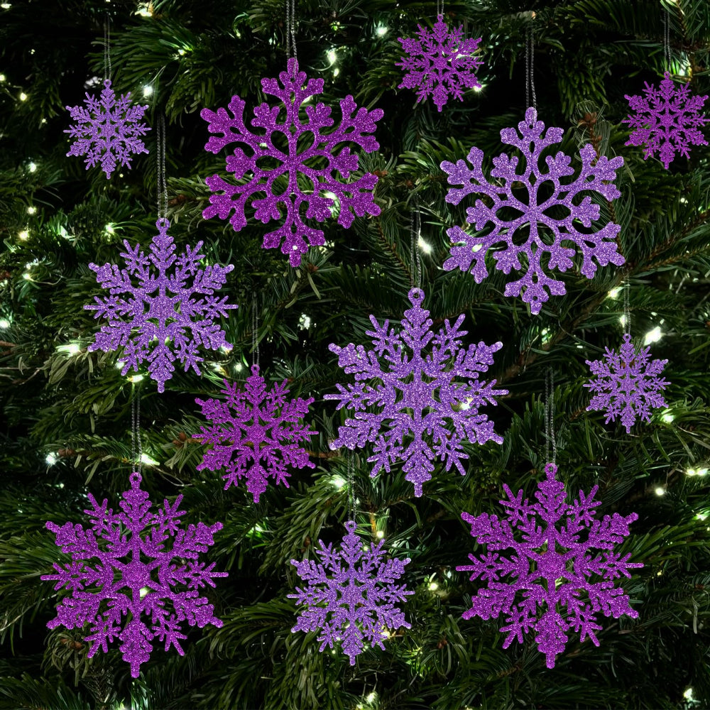 Christmas Ornaments Christmas Tree Snowflake Set Winter Decor
